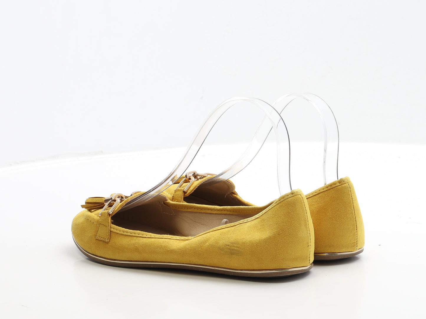 Primark Womens Yellow Suede Loafer Flat UK 5 38
