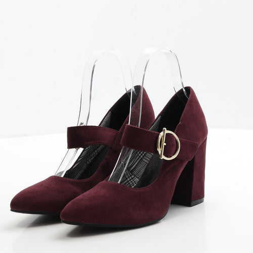 Marks and Spencer Womens Purple Suede Court Heel UK 4