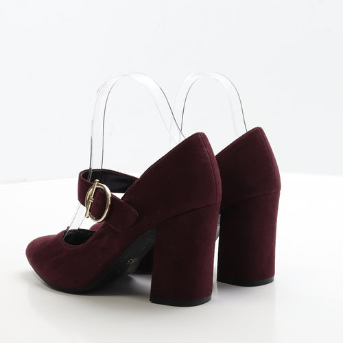 Marks and Spencer Womens Purple Suede Court Heel UK 4