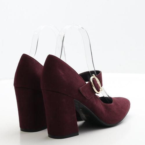 Marks and Spencer Womens Purple Suede Court Heel UK 4