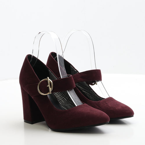 Marks and Spencer Womens Purple Suede Court Heel UK 4