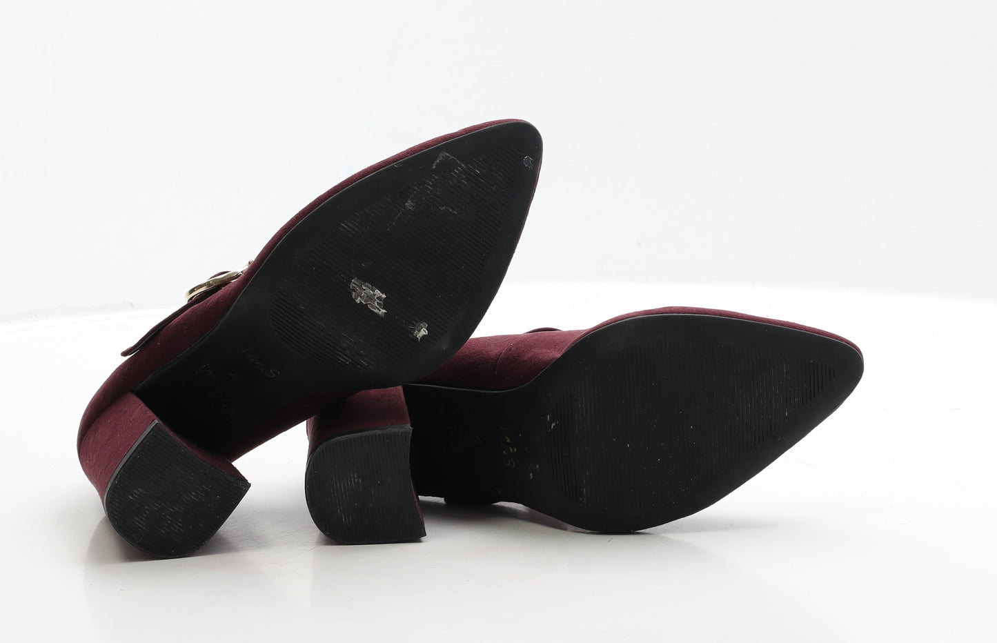 Marks and Spencer Womens Purple Suede Court Heel UK 4