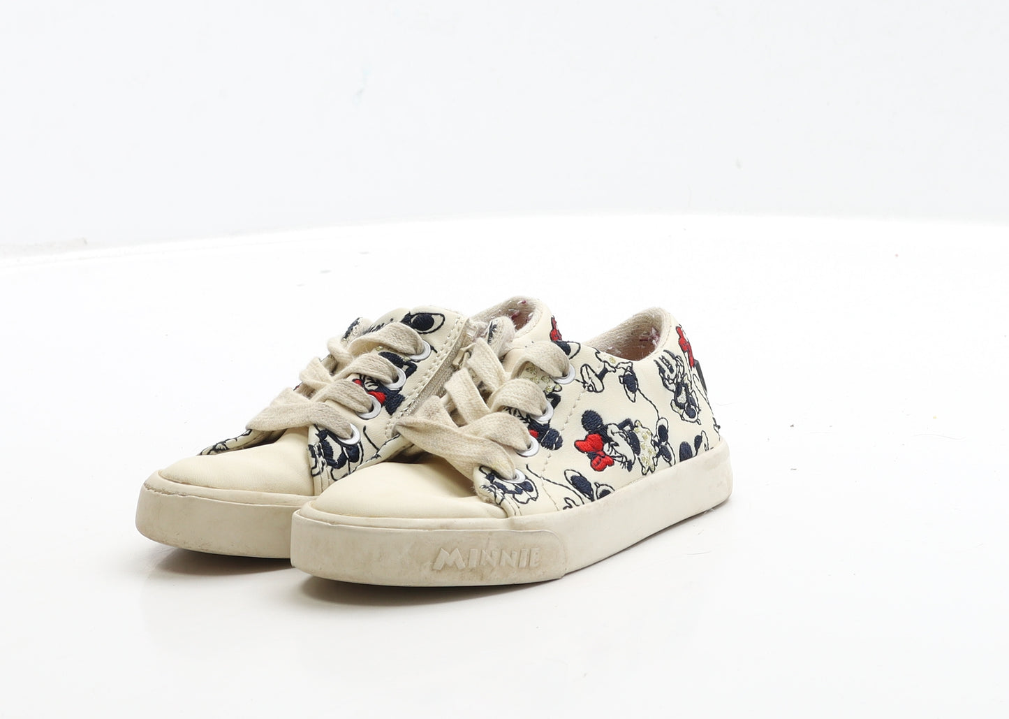 Zara Girls Beige Polyester Trainer Casual UK 5 23 - Mickey Mouse