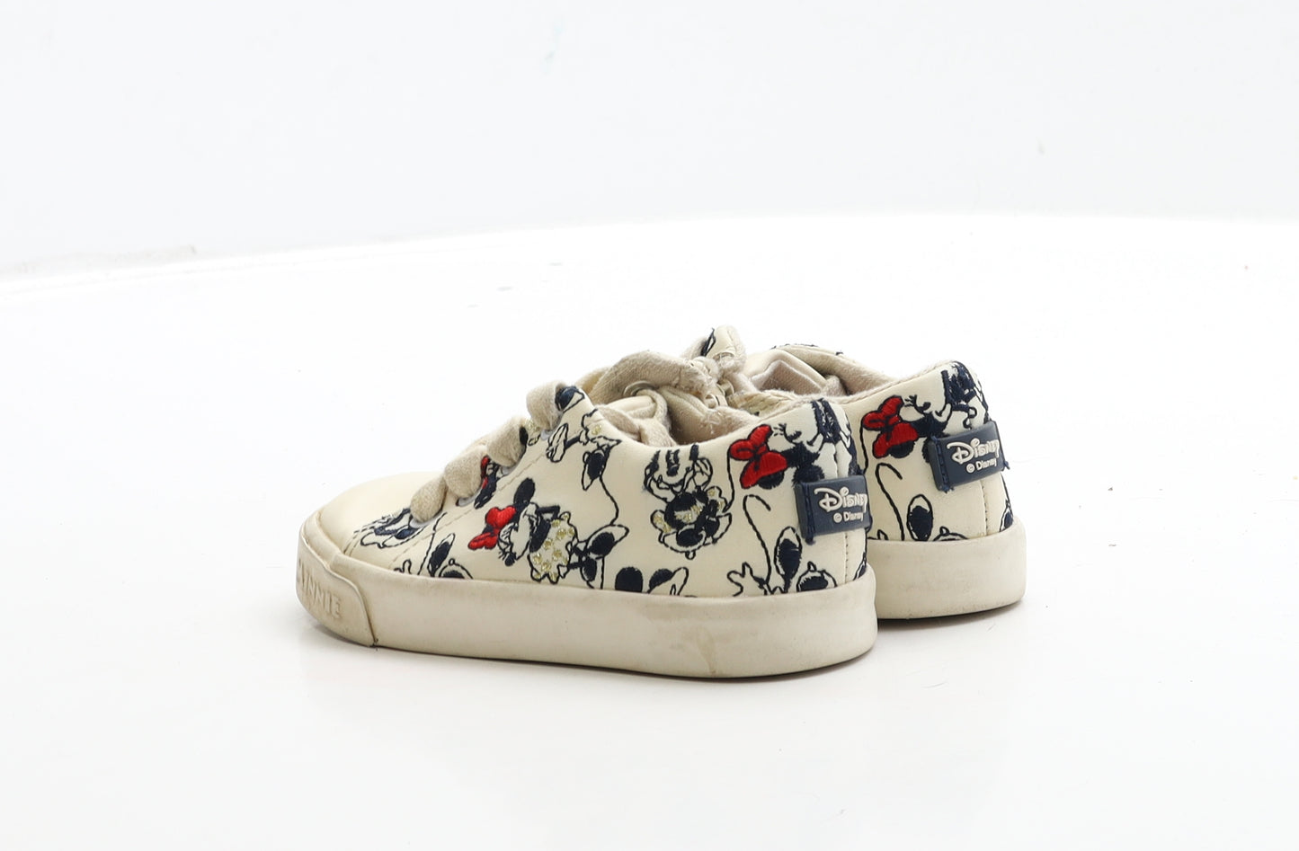 Zara Girls Beige Polyester Trainer Casual UK 5 23 - Mickey Mouse
