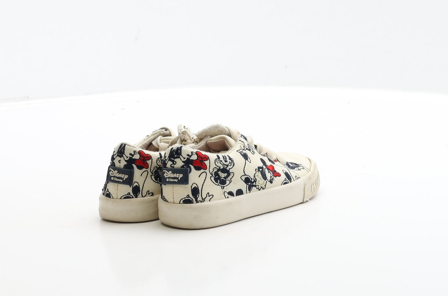 Zara Girls Beige Polyester Trainer Casual UK 5 23 - Mickey Mouse