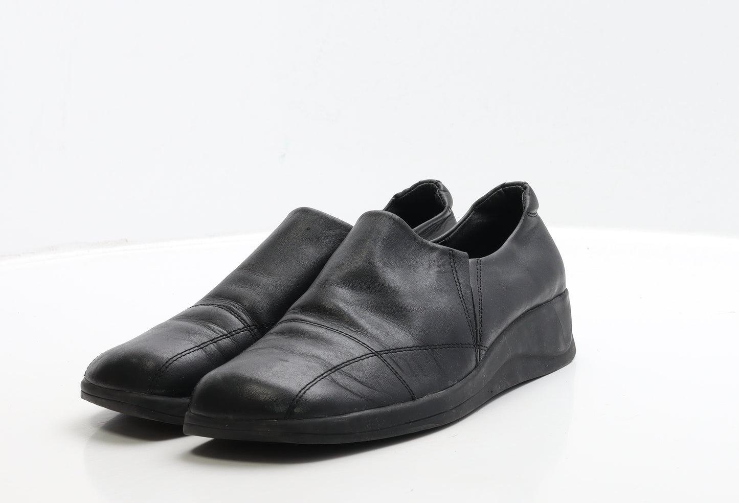 Clarks Womens Black Leather Loafer Casual UK 8