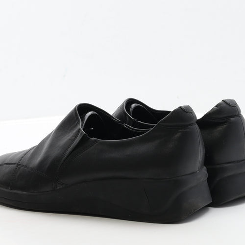 Clarks Womens Black Leather Loafer Casual UK 8