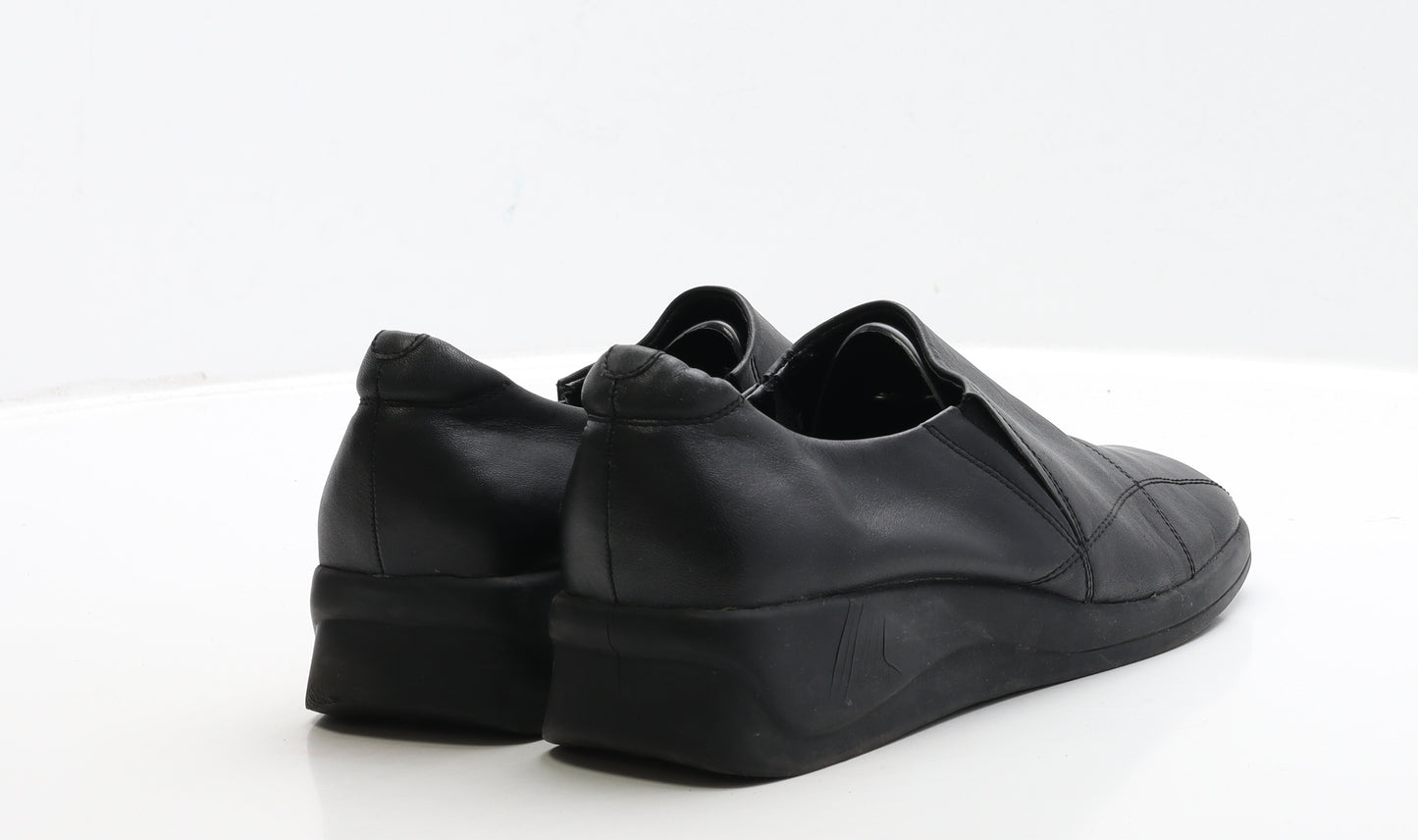 Clarks Womens Black Leather Loafer Casual UK 8