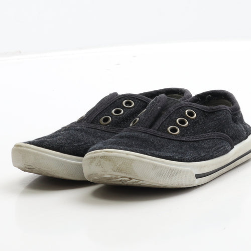 George Boys Blue Fabric Slip On Casual UK 7 24