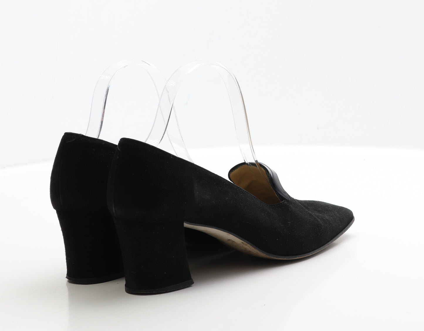 Preworn Womens Black Suede Court Heel UK 7 40