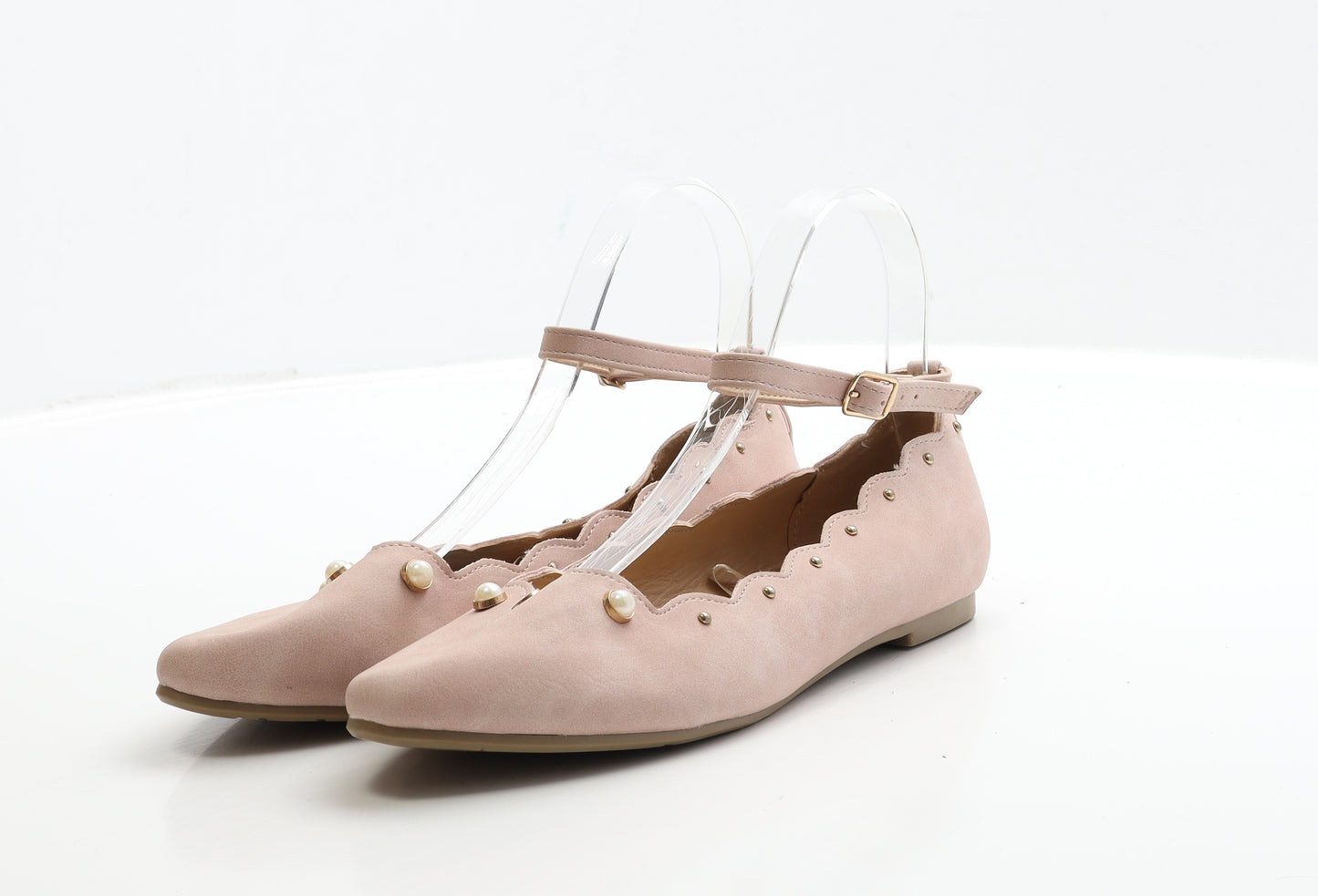 George Womens Pink Suede Ballet Flat UK 4 37