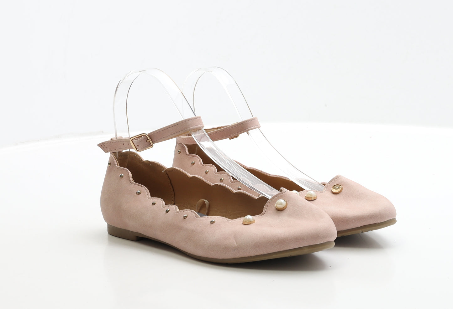 George Womens Pink Suede Ballet Flat UK 4 37