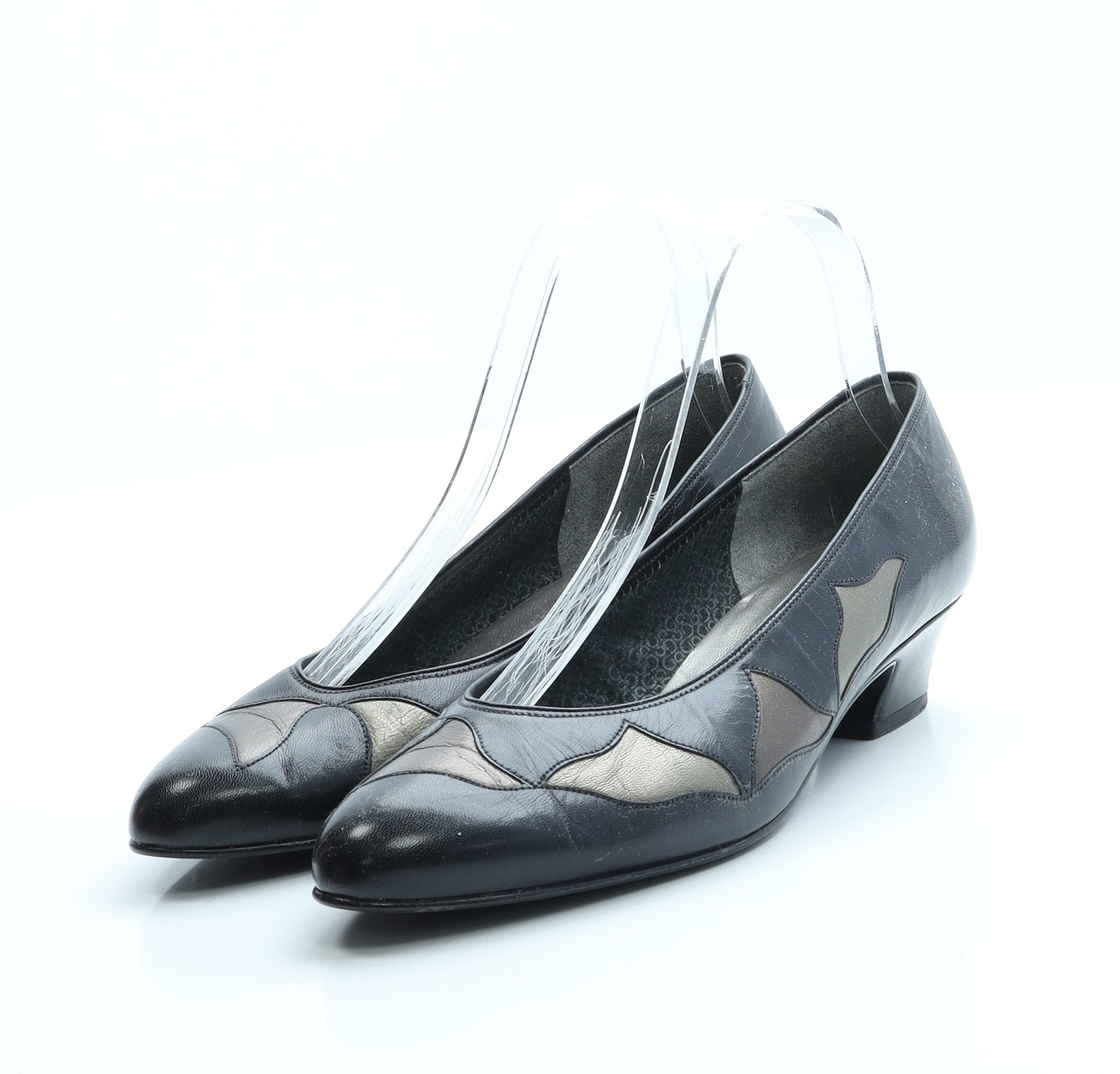Gabor Womens Black Leather Court Heel UK 5