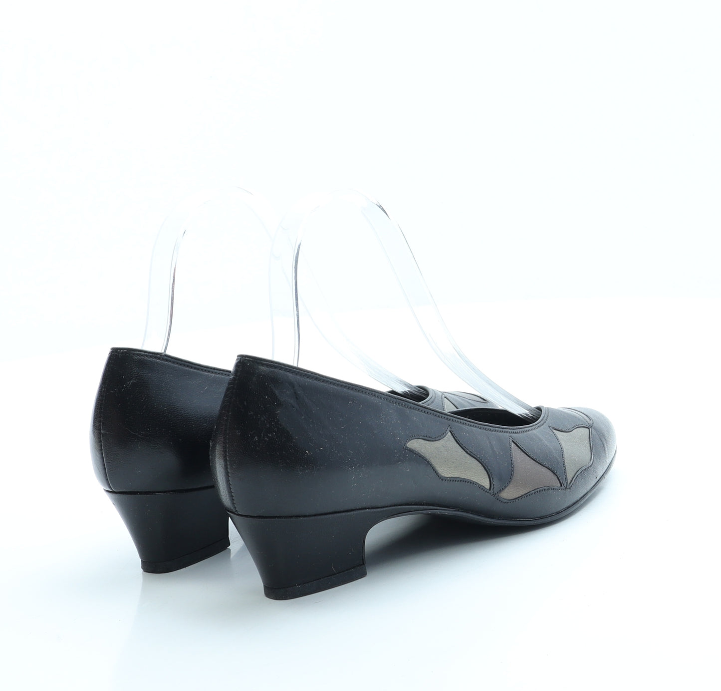 Gabor Womens Black Leather Court Heel UK 5