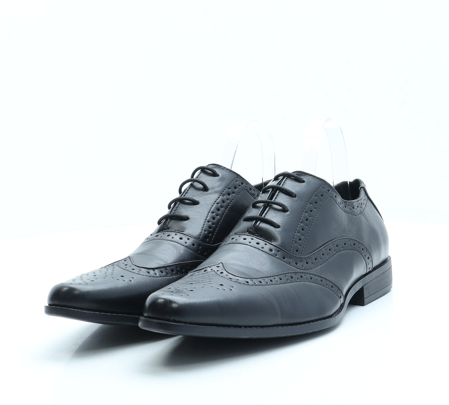 ASOS Mens Black Leather Brogue Dress UK 10