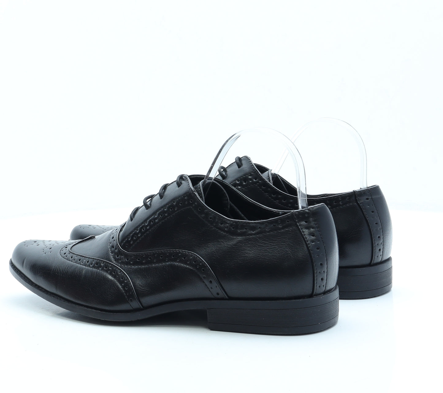 ASOS Mens Black Leather Brogue Dress UK 10