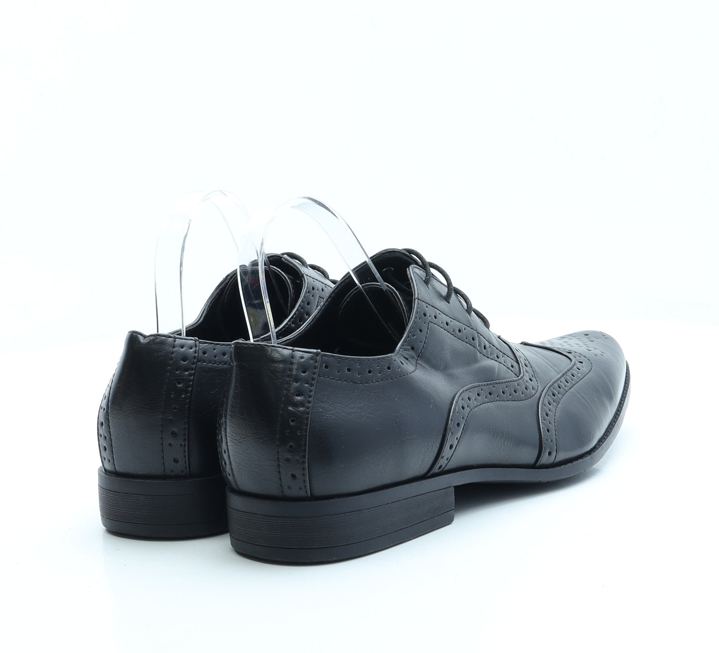ASOS Mens Black Leather Brogue Dress UK 10