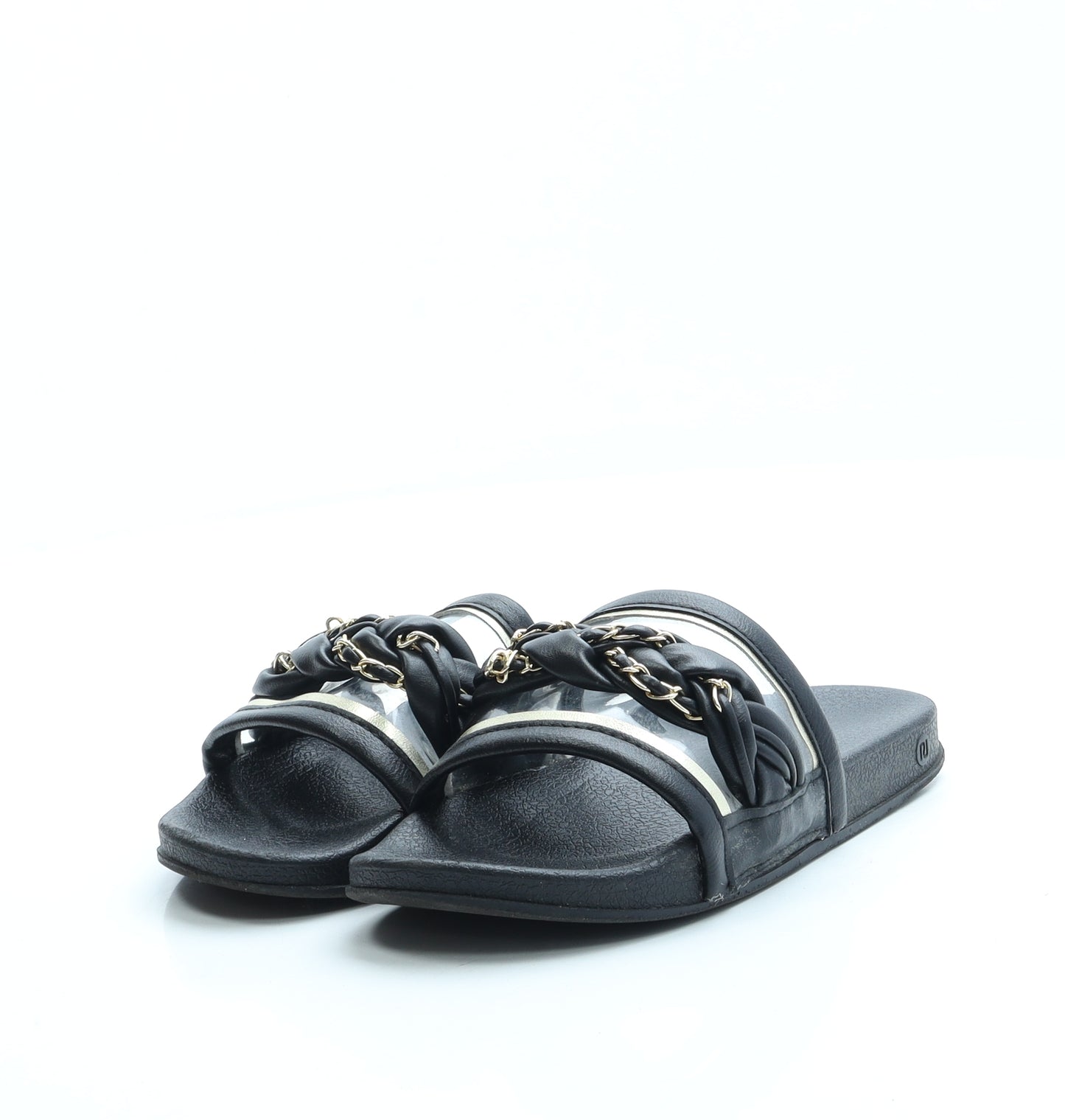 River Island Girls Black Polyester Slider Sandal UK 13