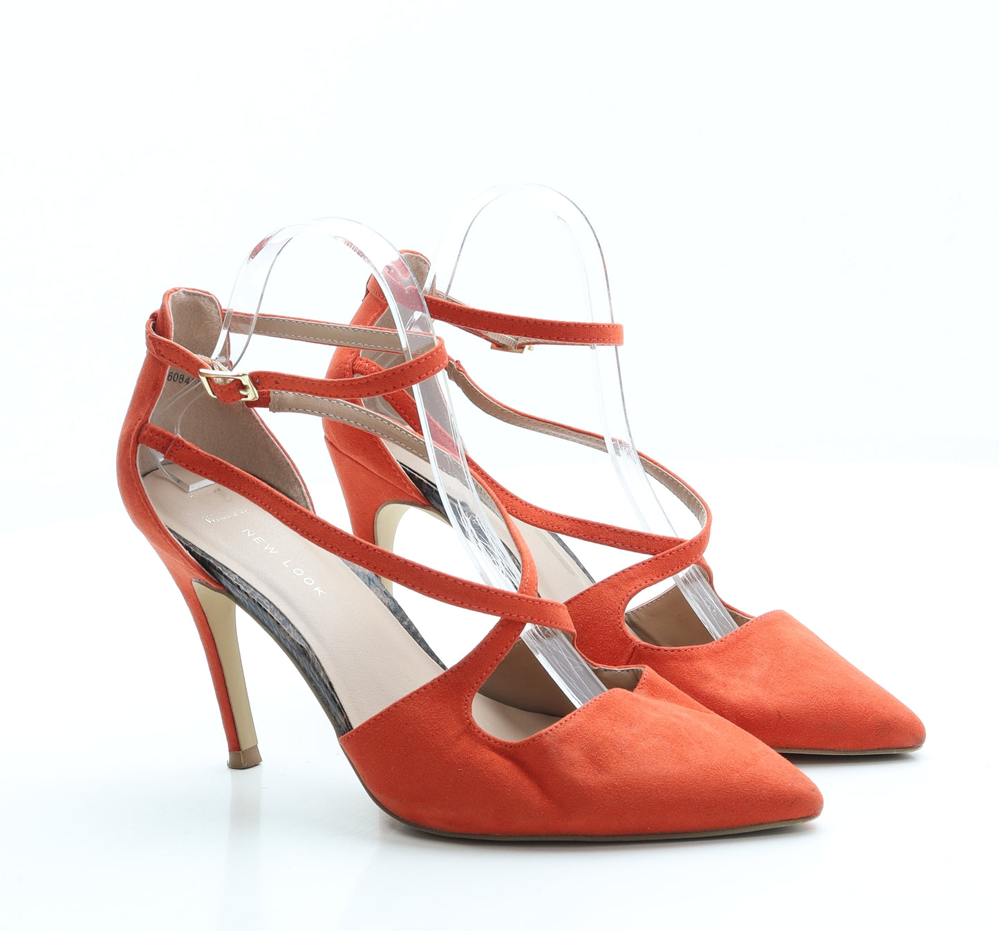 New Look Womens Orange Suede Strappy Heel UK 8 41