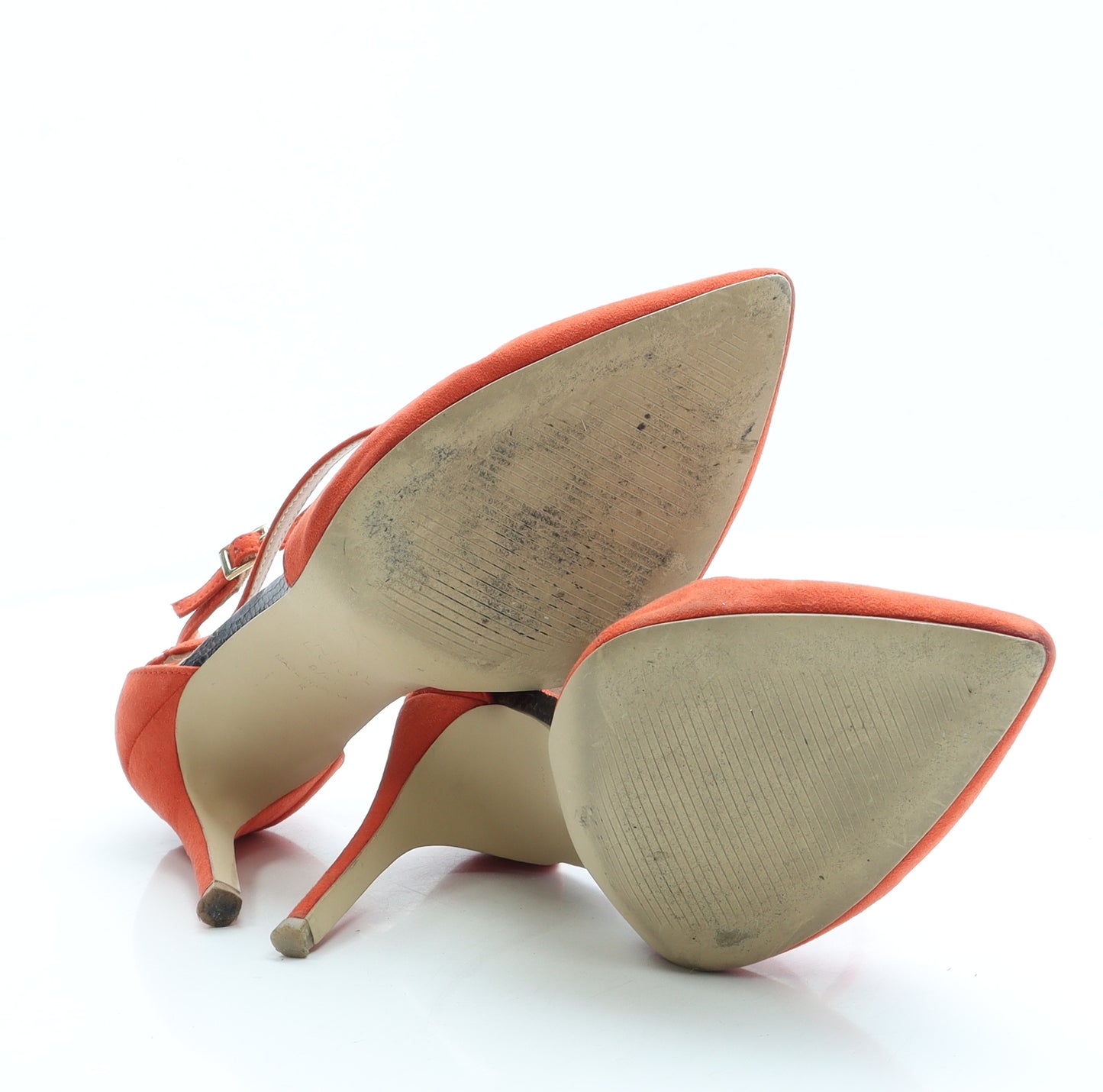 New Look Womens Orange Suede Strappy Heel UK 8 41