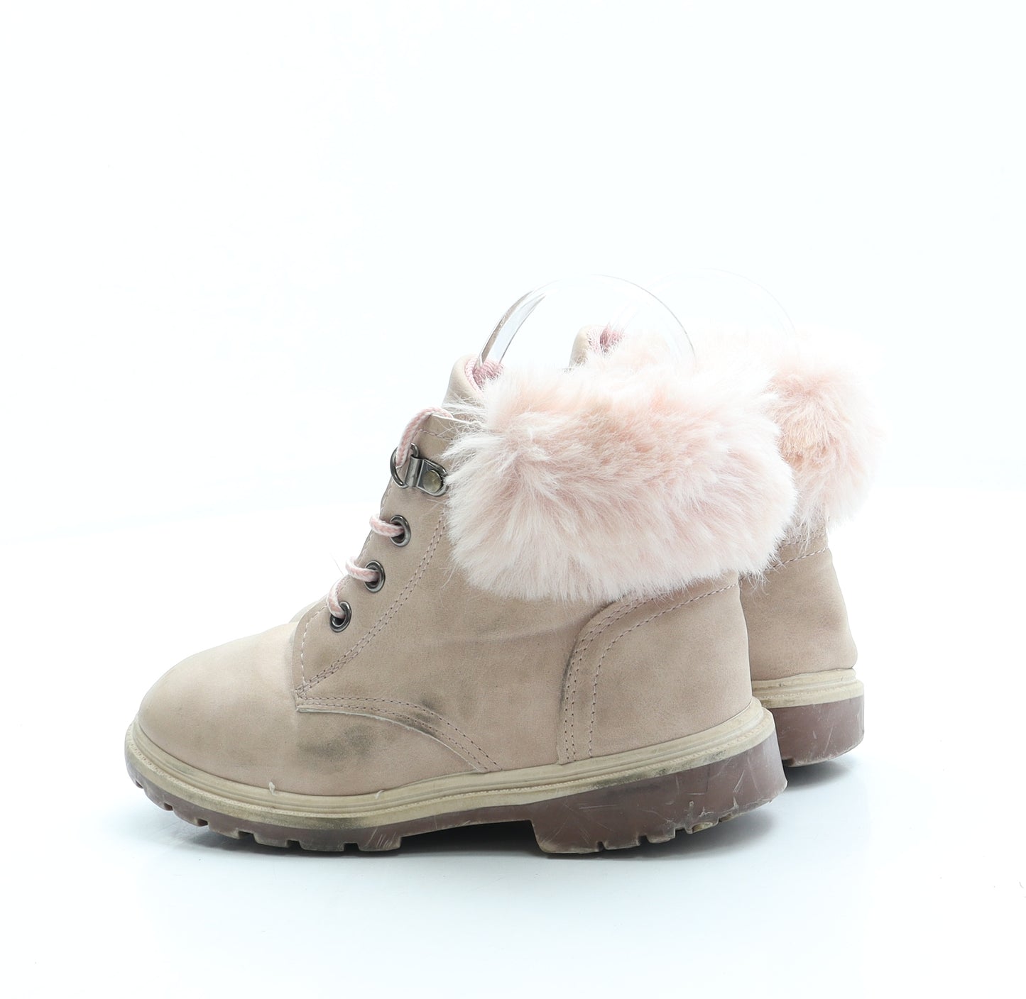 Pep&Co Girls Pink Polyester Combat Boot UK 11