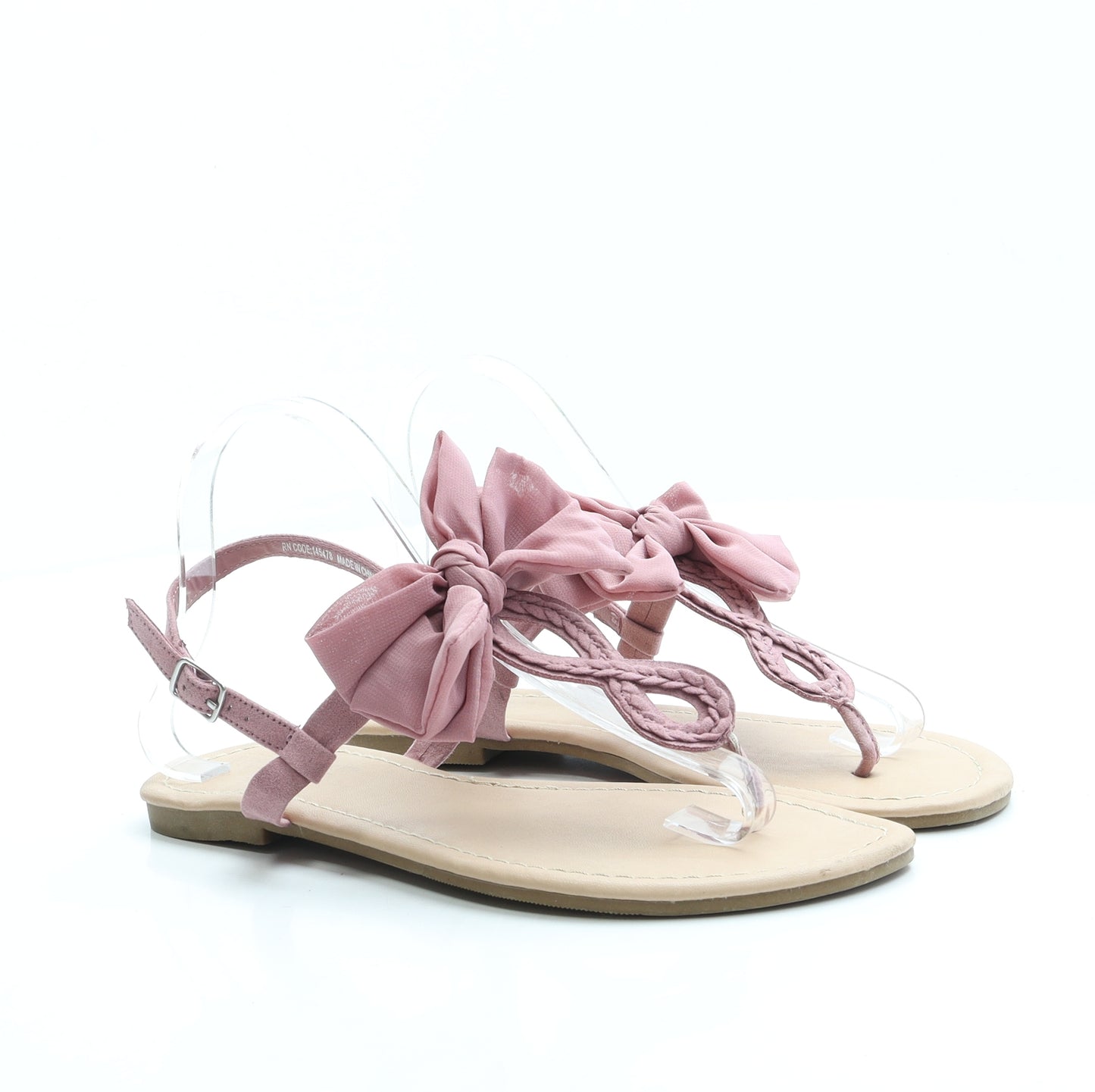 Primark Womens Pink Polyester Thong Sandal UK 6 39 US 8