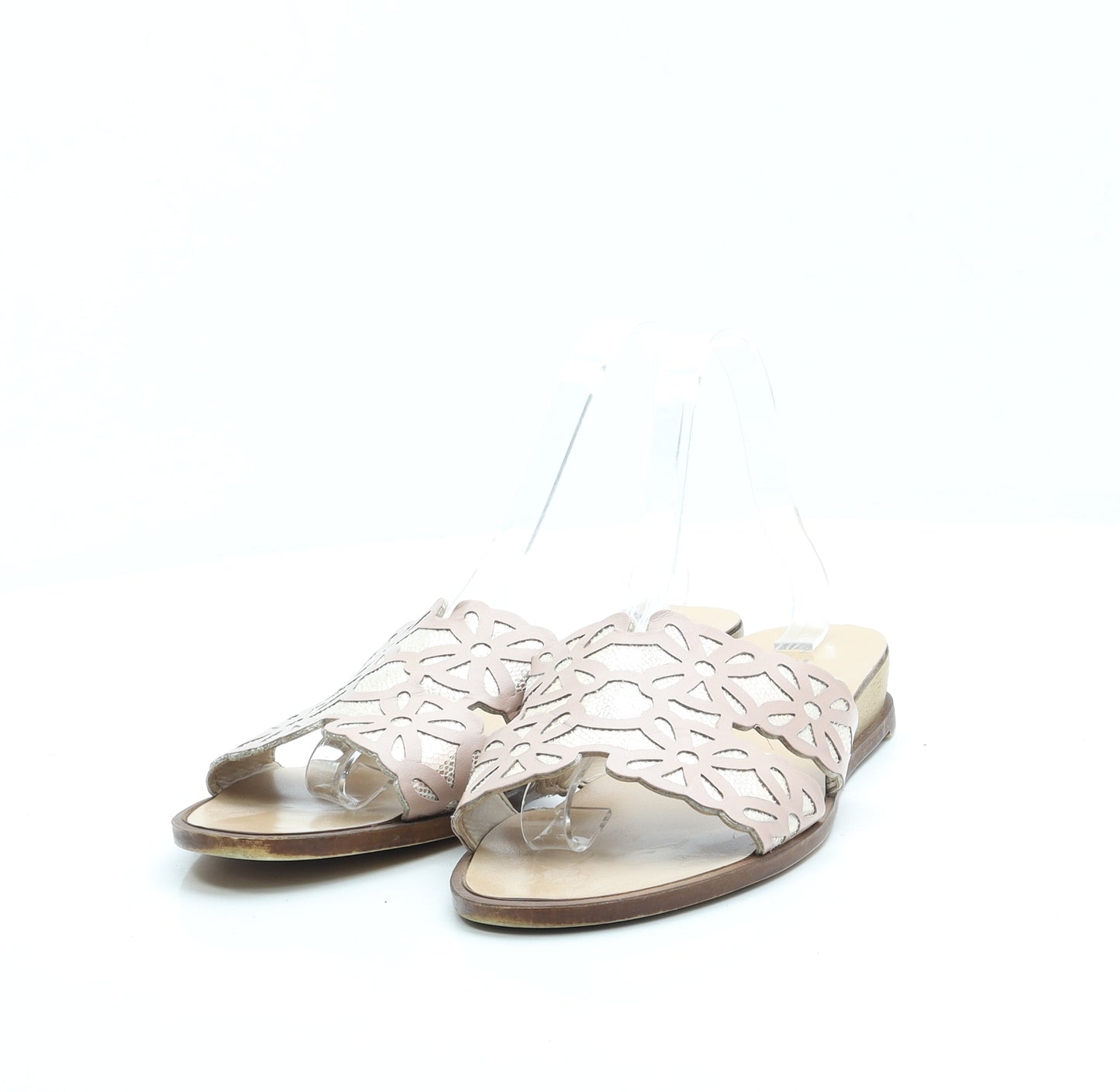 TU Womens Pink Floral Polyester Slip On Sandal UK 7