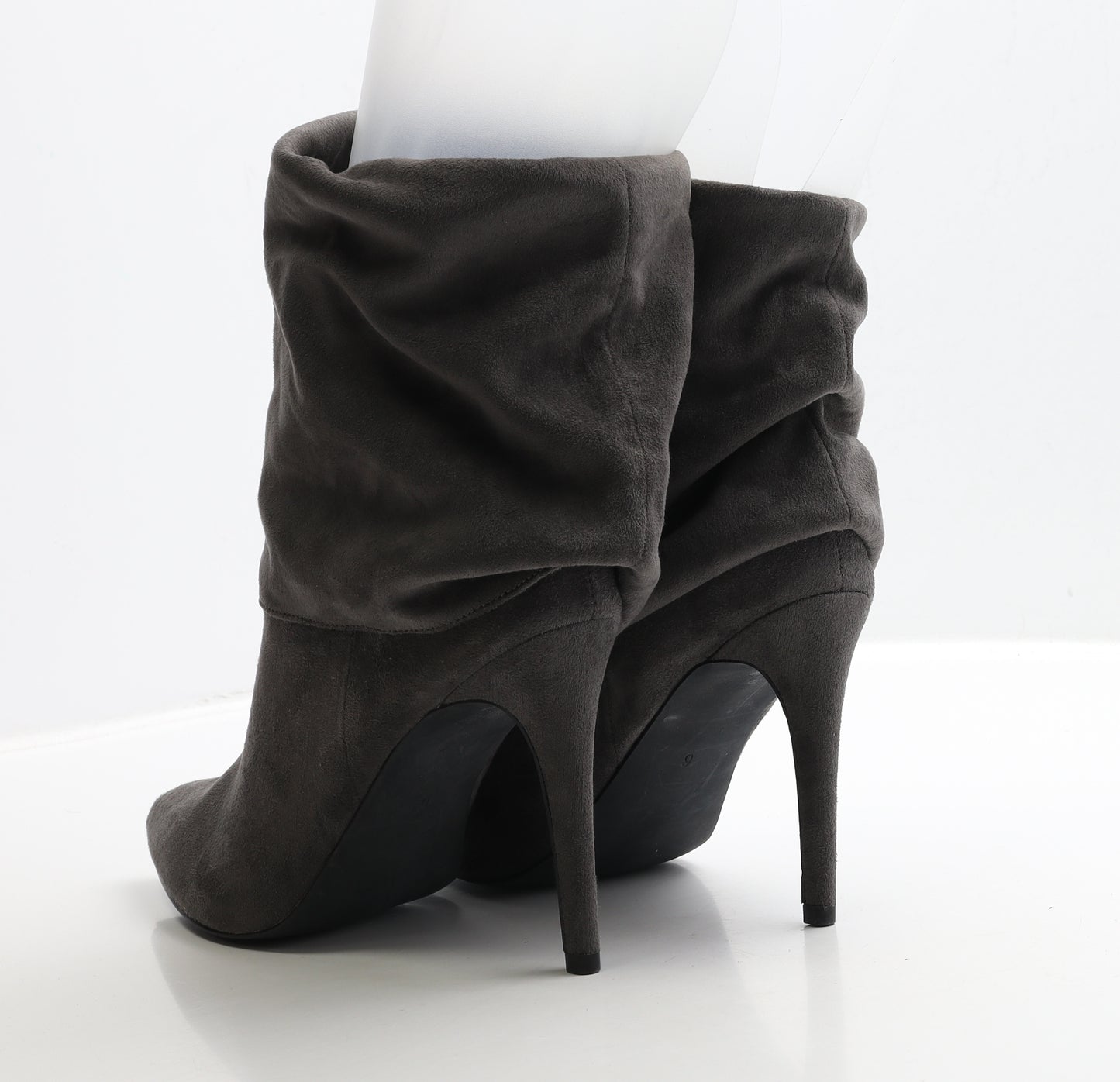 V By Very Womens Grey Suede Bootie Boot UK 6 39