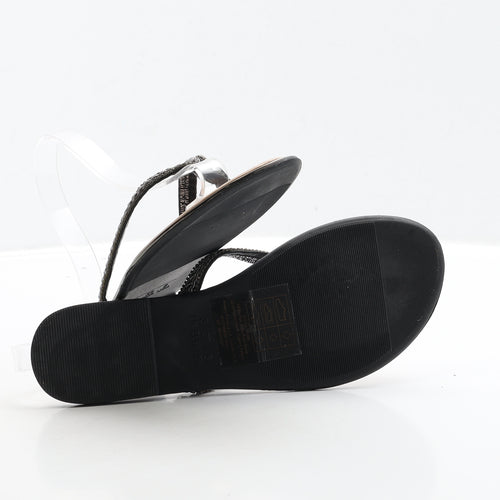 Primark Womens Gold Polyester Thong Sandal UK 3 36