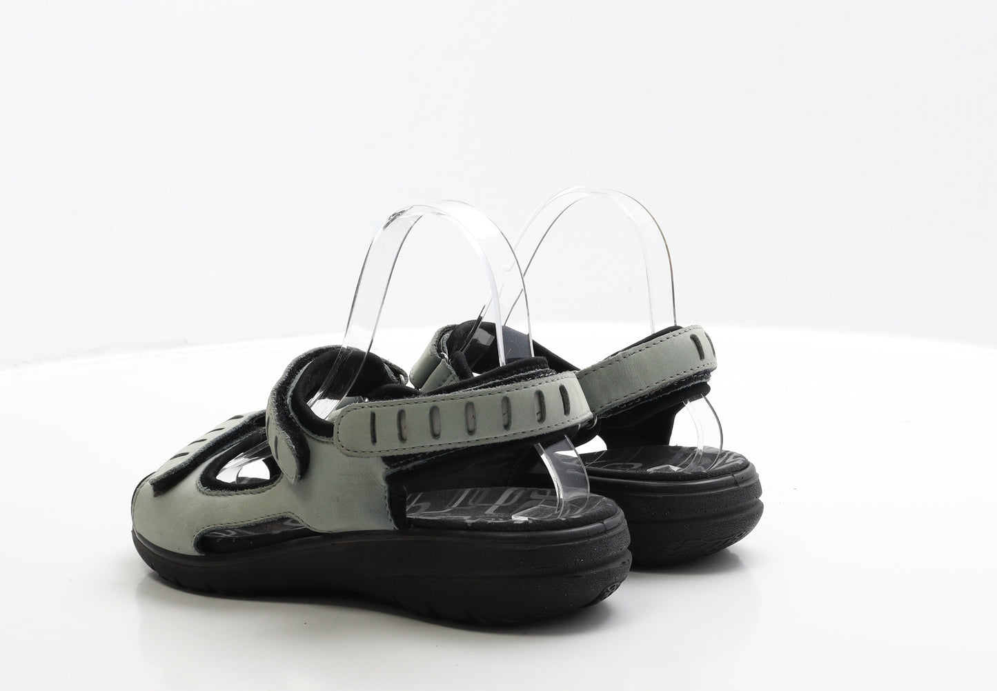 Hotter Womens Grey Leather Strappy Sandal UK 5.5