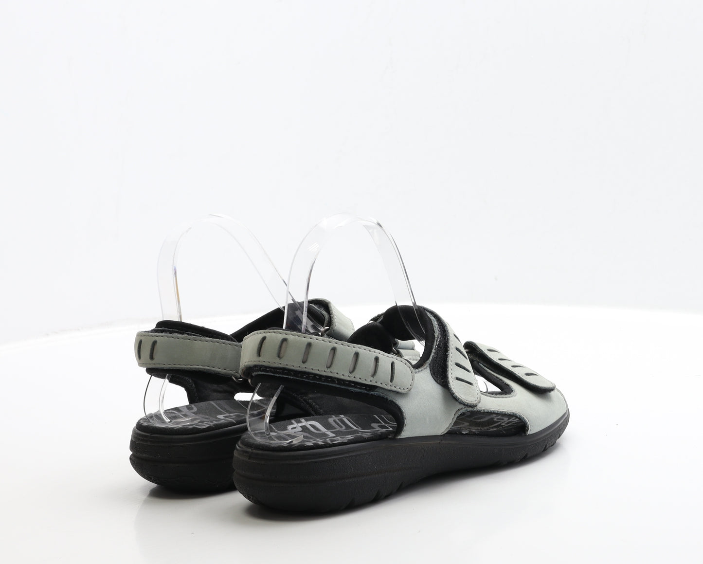 Hotter Womens Grey Leather Strappy Sandal UK 5.5