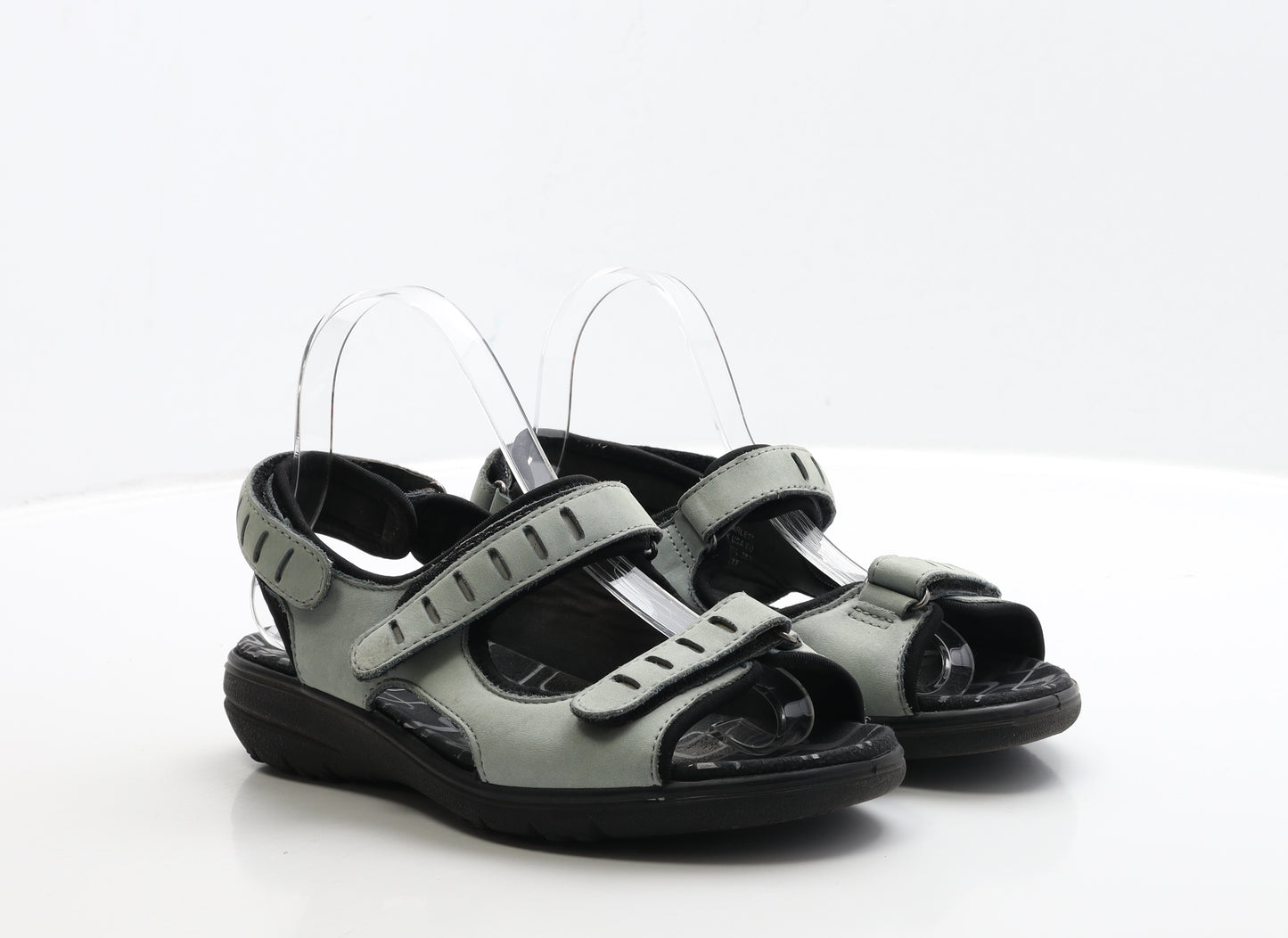 Hotter Womens Grey Leather Strappy Sandal UK 5.5