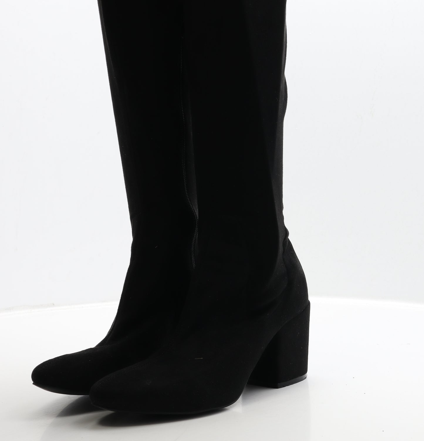 Public Desire Womens Black Suede Bootie Boot UK 6