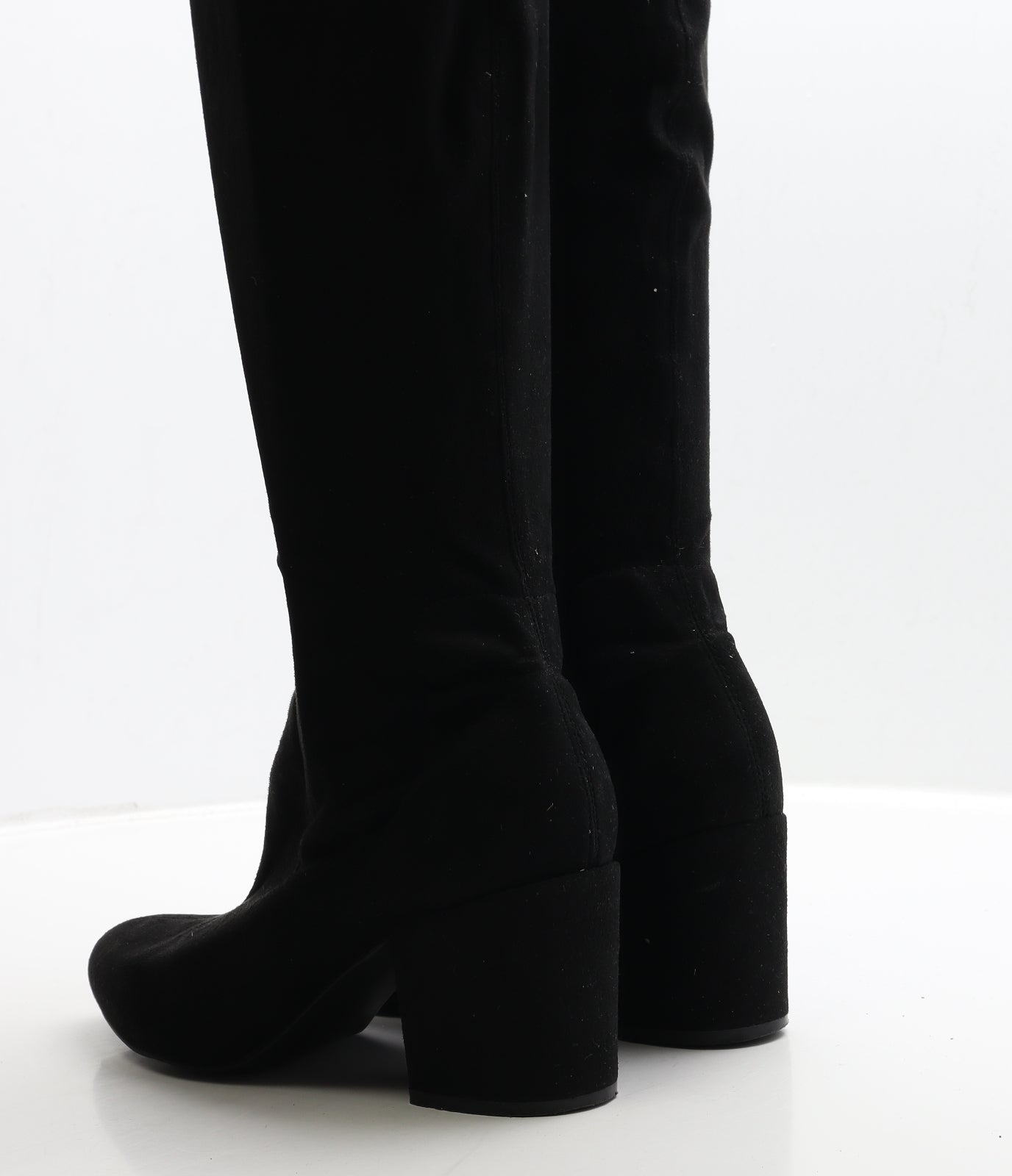 Public Desire Womens Black Suede Bootie Boot UK 6