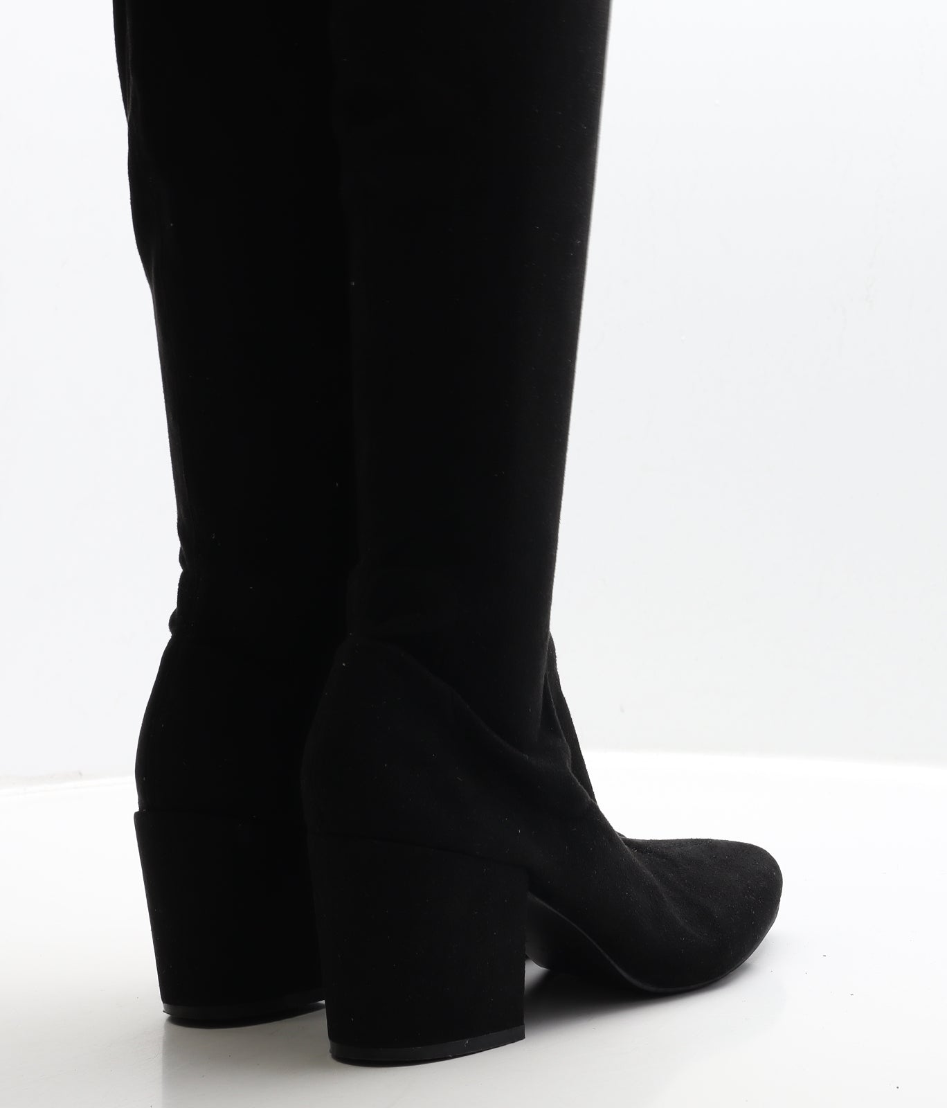 Public Desire Womens Black Suede Bootie Boot UK 6