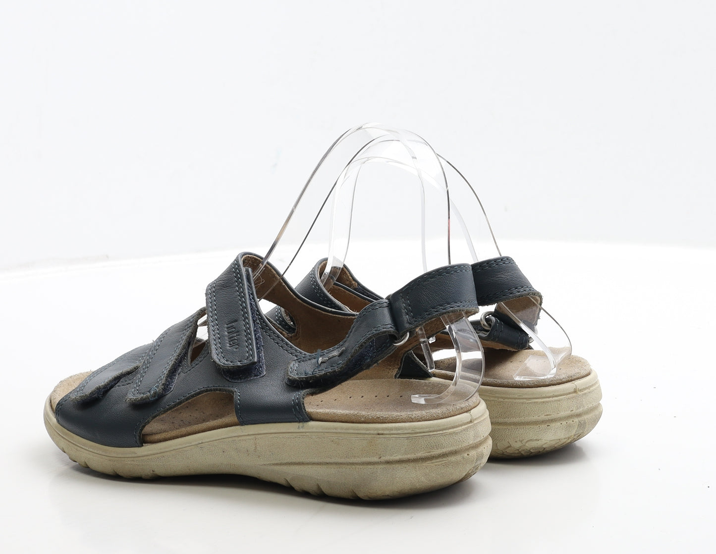 Hotter Womens Blue Leather Strappy Sandal UK 5.5