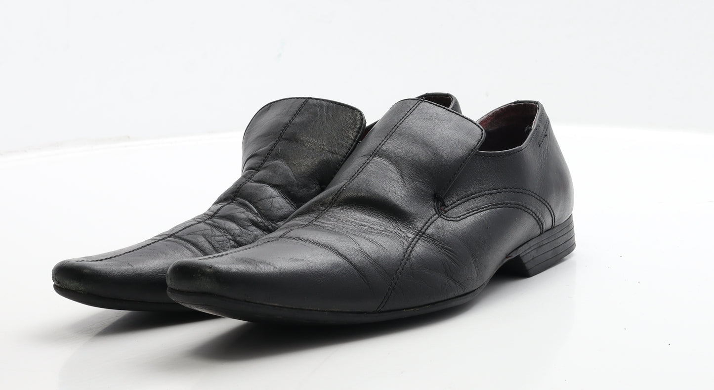 Red Tape Mens Black Leather Loafer Casual UK 7 41