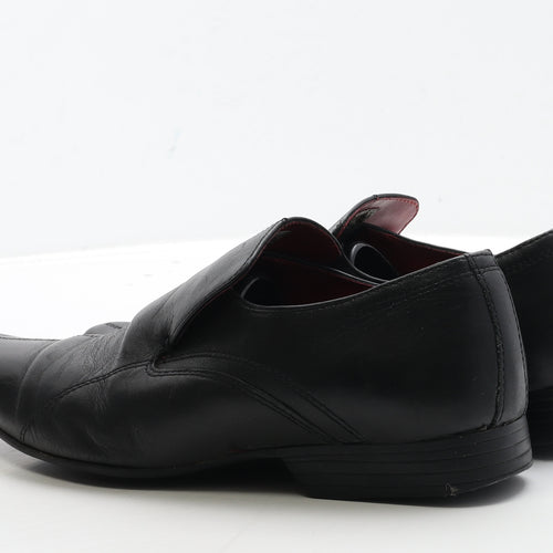 Red Tape Mens Black Leather Loafer Casual UK 7 41