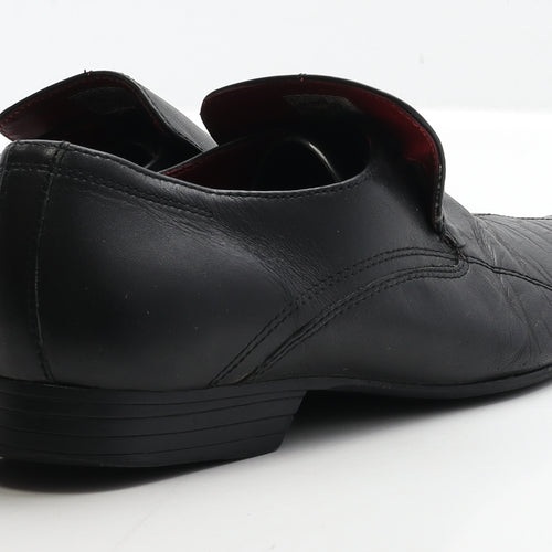 Red Tape Mens Black Leather Loafer Casual UK 7 41