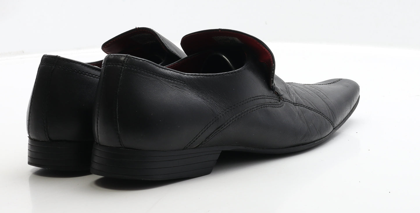 Red Tape Mens Black Leather Loafer Casual UK 7 41
