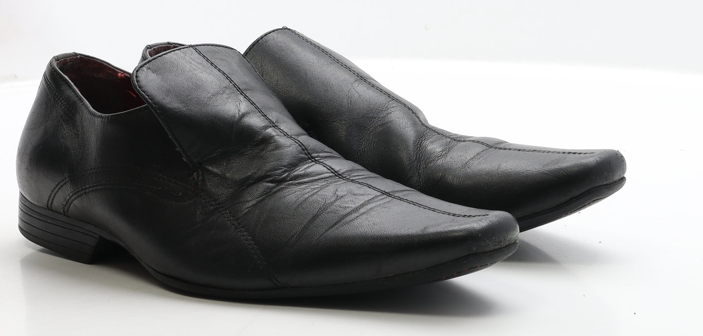 Red Tape Mens Black Leather Loafer Casual UK 7 41