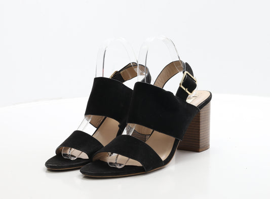 Primark Womens Black Suede Strappy Heel UK 7 40