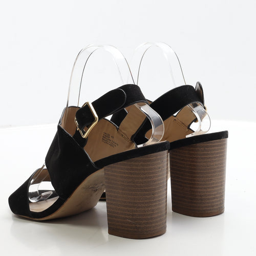 Primark Womens Black Suede Strappy Heel UK 7 40