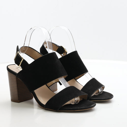 Primark Womens Black Suede Strappy Heel UK 7 40