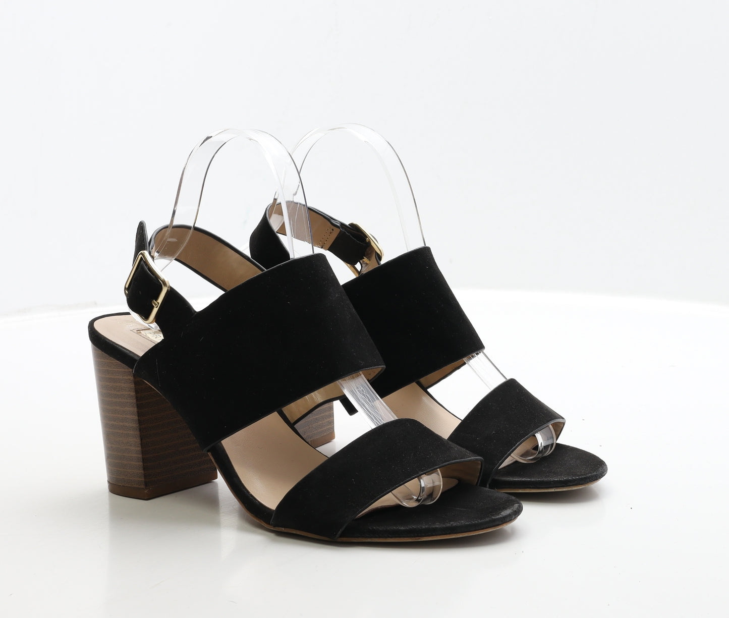 Primark Womens Black Suede Strappy Heel UK 7 40