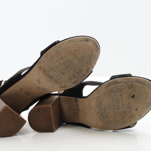 Primark Womens Black Suede Strappy Heel UK 7 40