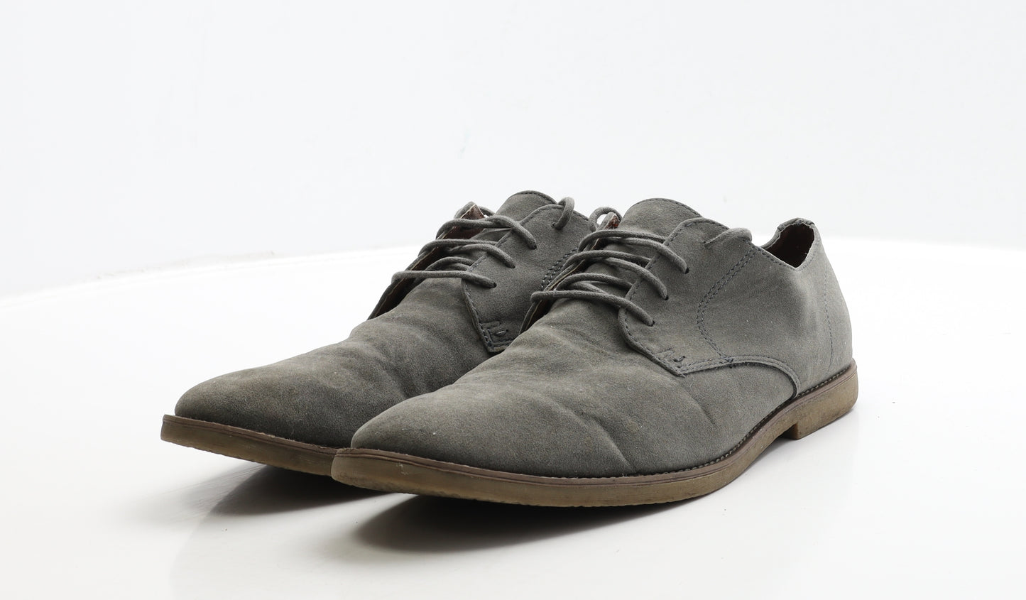 Topman Mens Grey Suede Oxford Casual UK 9 43