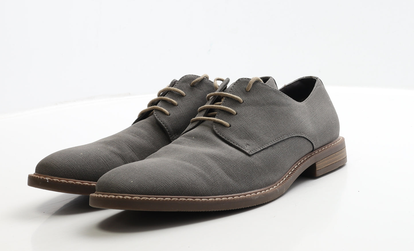F&F Mens Grey Polyester Oxford Casual UK 9 43
