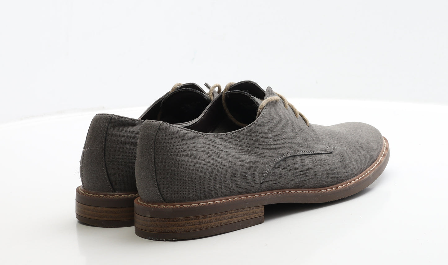 F&F Mens Grey Polyester Oxford Casual UK 9 43