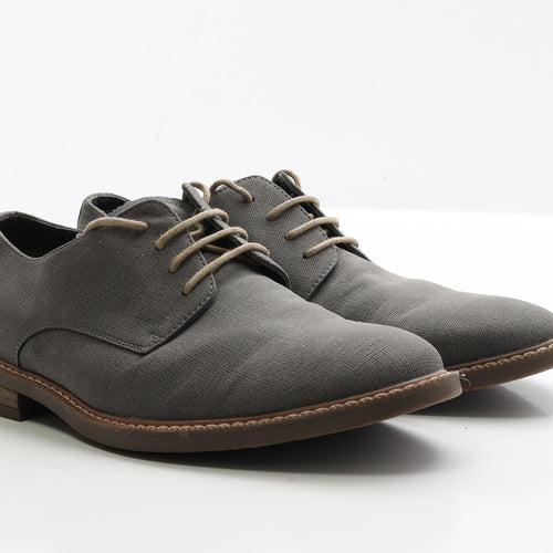 F&F Mens Grey Polyester Oxford Casual UK 9 43